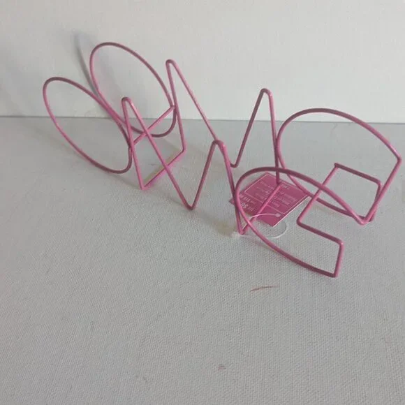 NWT Pink Wire 3D 'OMG' Retro Sign Summer 70s Home Table Decor Michael's Ashland - Picture 7 of 7